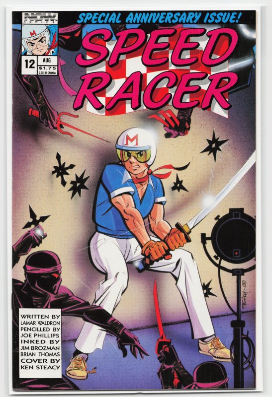 Speed Racer #12, raw, ungraded comic book — front cover