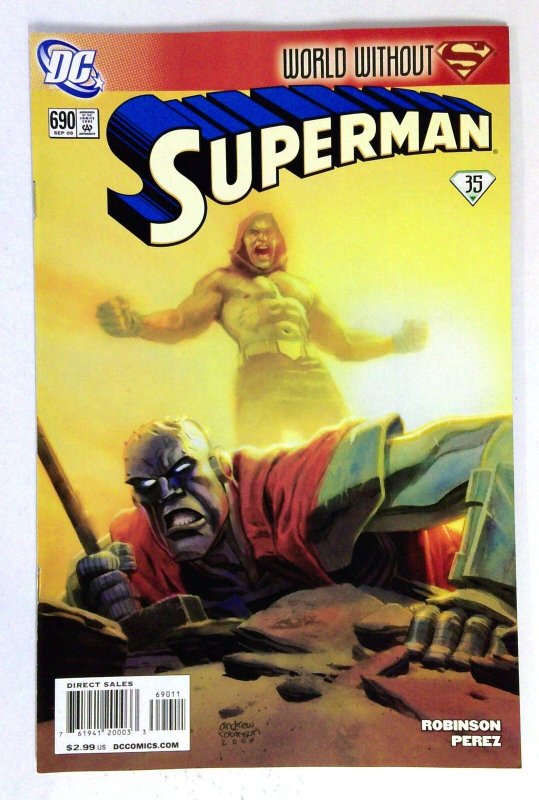 Superman #690 (DC Comics, 2009), raw comic book in NM- condition — front cover