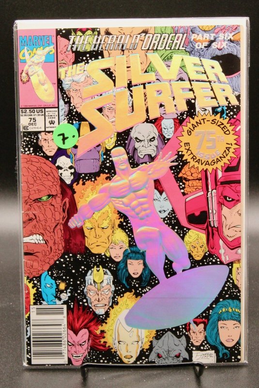 Silver Surfer #75 (Marvel Comics, 1993), raw comic book in FN+ 6.5 condition — front cover