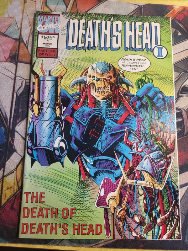 Death's Head II #1 (1992), raw, ungraded comic book — front cover