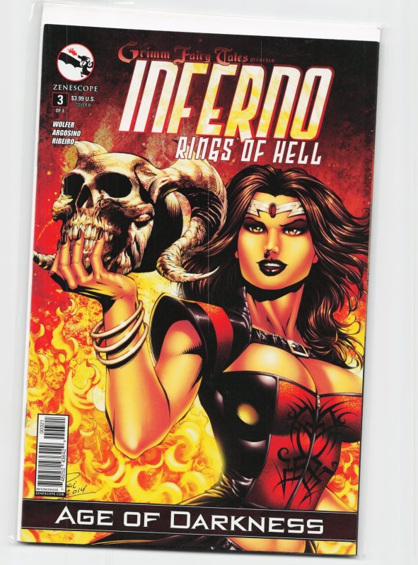 Grimm Fairy Tales Presents Inferno: Rings of Hell #3 (Zenescope Entertainment, 2014), raw, ungraded comic book — front cover
