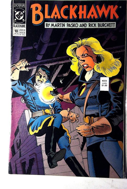 Blackhawk #10 (DC Comics, 1990), raw, ungraded comic book — front cover