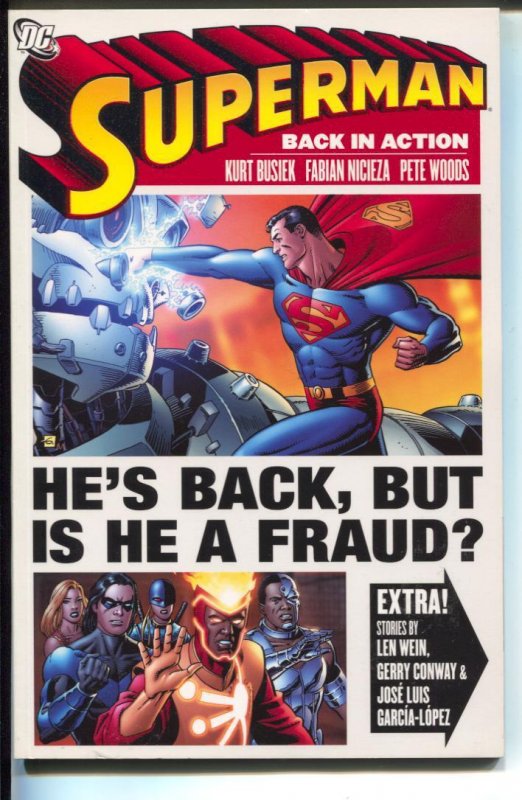 Superman: Back in Action-Len Wein-TPB-trade, raw, ungraded comic book — front cover