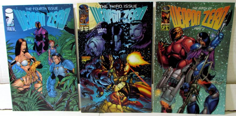 Weapon Zero Lot of 3 #2, 3, 4 (1995) Image Comics 9.4 NM 1st Series Comic Books (Image Comics, 1995), raw comic book in NM 9.4 condition — front cover