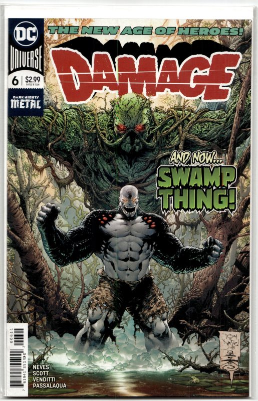 Damage #6 (DC Comics, 2018), raw, ungraded comic book — front cover