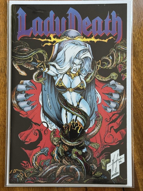 Lady Death: The Crucible #2 (1996), raw comic book in NM 9.4 condition — front cover