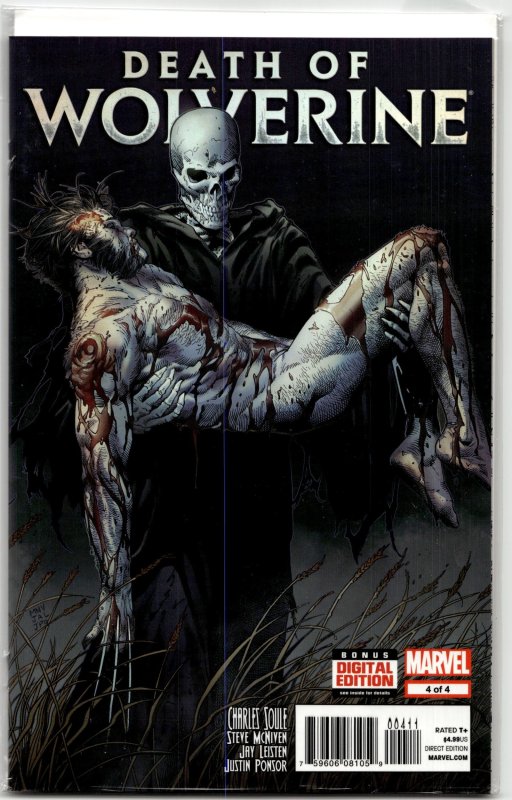 Death of Wolverine #4 (Marvel Comics, 2014), raw, ungraded comic book — front cover