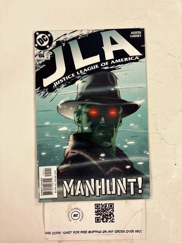 JLA #104 (DC Comics, 2004), raw comic book in NM condition — front cover