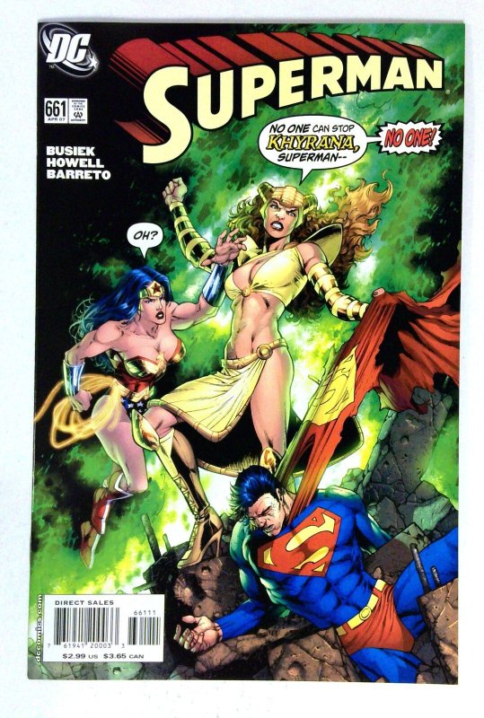Superman #661 (DC Comics, 2007), raw comic book in NM- condition — front cover