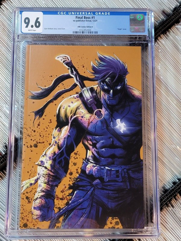 Final Boss #1 (2021), CGC 9.6 graded comic book, Universal Blue label — front cover in its holder