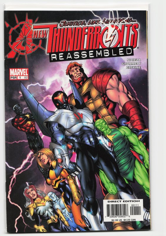 New Thunderbolts #1 (Marvel Comics, 2005), raw, ungraded comic book — front cover