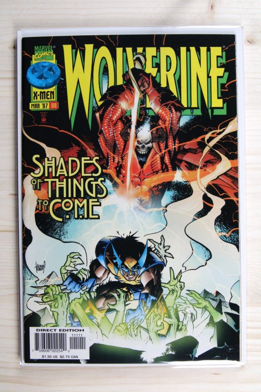 Wolverine #111 (Marvel Comics, 1997), raw comic book in NM- 9.2 condition — front cover