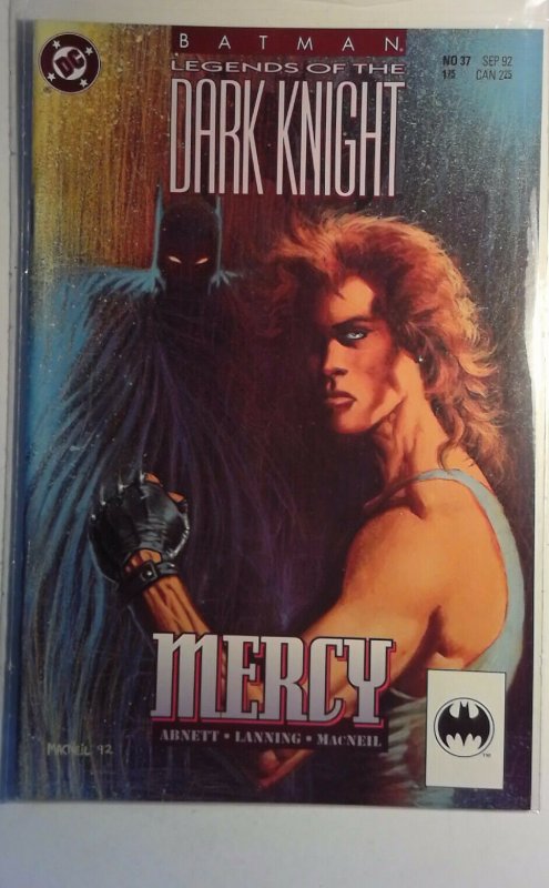 1992 Batman: Legends of the Dark Knight #37 (DC Comics, 1992), raw comic book in NM- condition — front cover