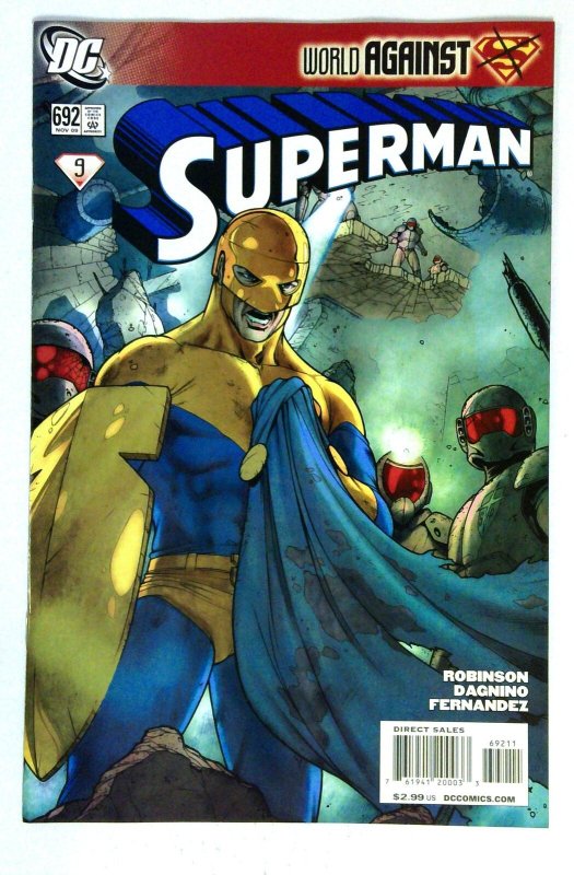 Superman #692 (DC Comics, 2009), raw comic book in NM- condition — front cover