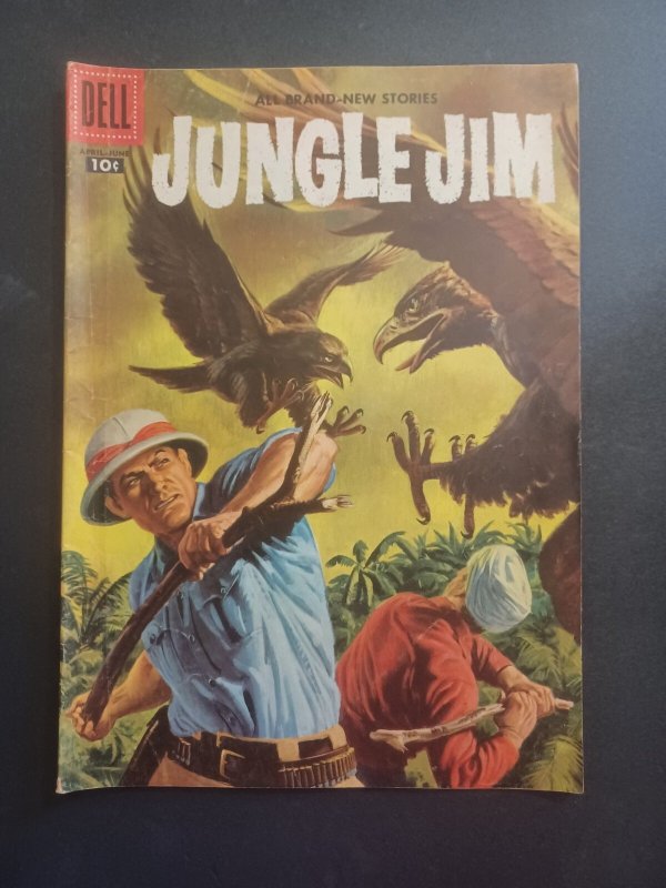 Jungle Jim #12 (Dell Comics, 1957), raw comic book in FN condition — front cover