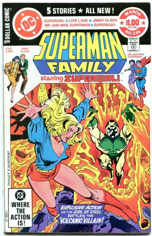 Superman Family #216 (DC Comics), raw, ungraded comic book — front cover