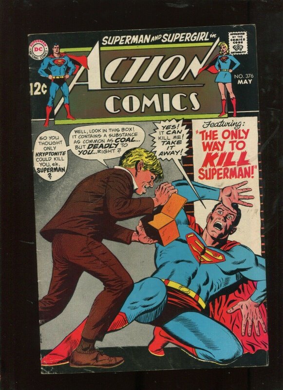 Action Comics #376 (DC Comics, 1969), raw comic book in 6.0 condition — front cover