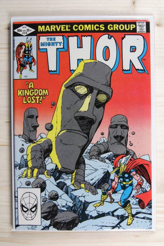 Thor #318 (Marvel Comics, 1982), raw comic book in VF+ 8.5 condition — front cover