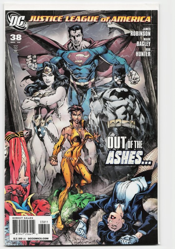 Justice League of America #38 (DC Comics, 2009), raw, ungraded comic book — front cover