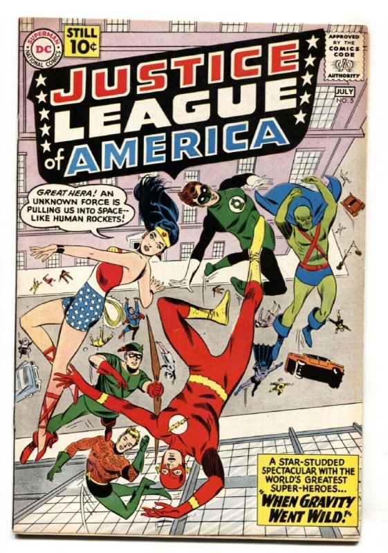 Justice League of America #5 - 1961 - DC - FN - Comic Book (DC Comics, 1961), raw comic book in FN condition — front cover