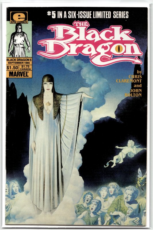 The Black Dragon #5 (1985), raw, ungraded comic book — front cover