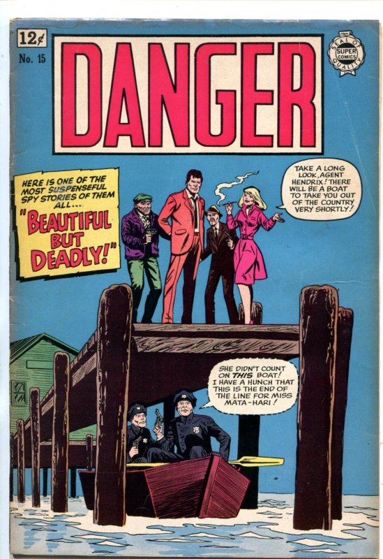 Danger #15 (1964), raw, ungraded comic book — front cover