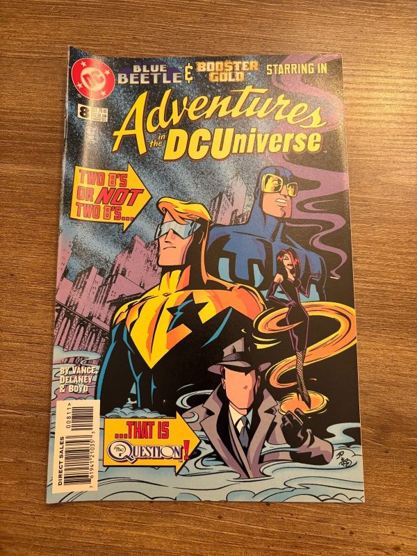Adventures in the DC Universe #8 (DC Comics), raw comic book in VF/NM condition — front cover