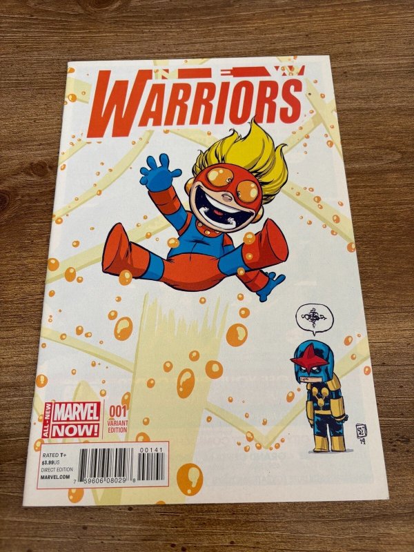 New Warriors #1 (Marvel Comics, 1990), raw comic book in NM condition — front cover