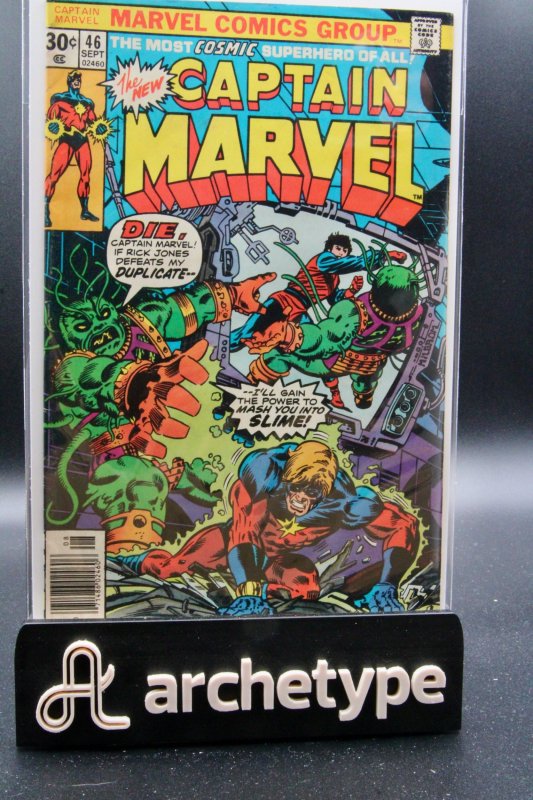 Captain Marvel #46 (Marvel Comics, 1976), raw comic book in 6.5 condition — front cover