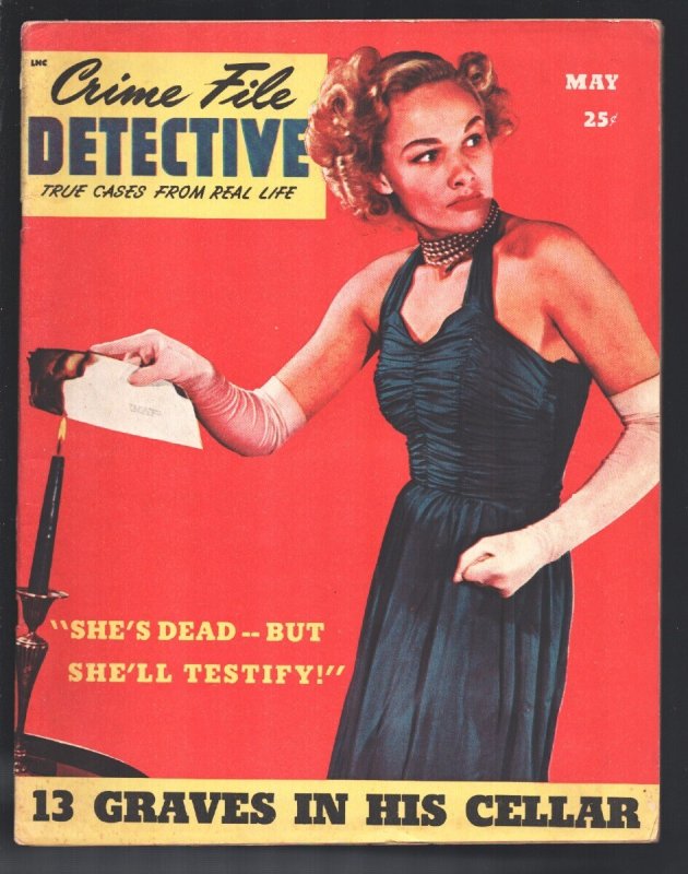 Crime File Detective #1, raw comic book in VF condition — front cover