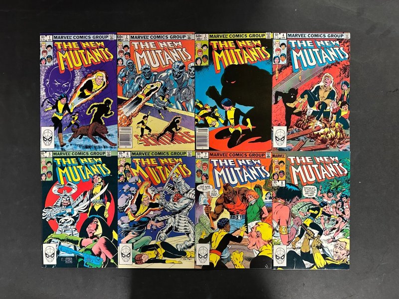 The New Mutants #'s 1-97, 99, 100 VF ( ) Missing #98 (Marvel Comics, 1983), raw comic book in VF 8.0 condition — front cover