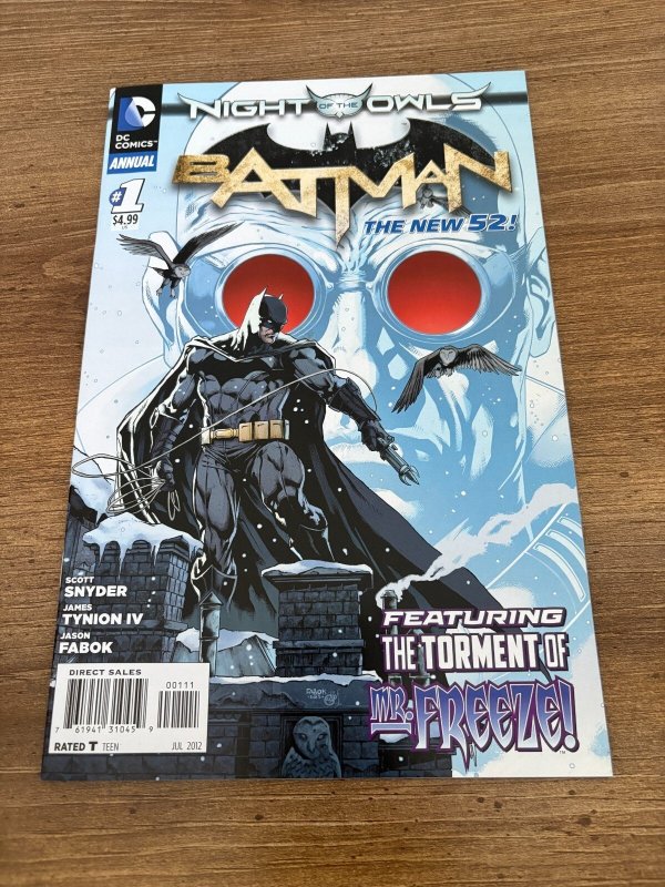 Batman Annual #1 (DC Comics, 2012), raw comic book in NM condition — front cover