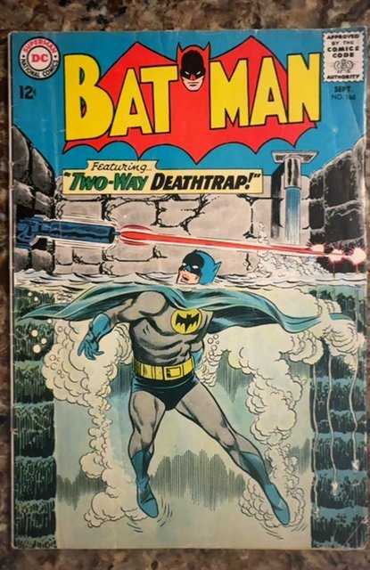 Batman #166 (DC Comics, 1964), raw, ungraded comic book — front cover