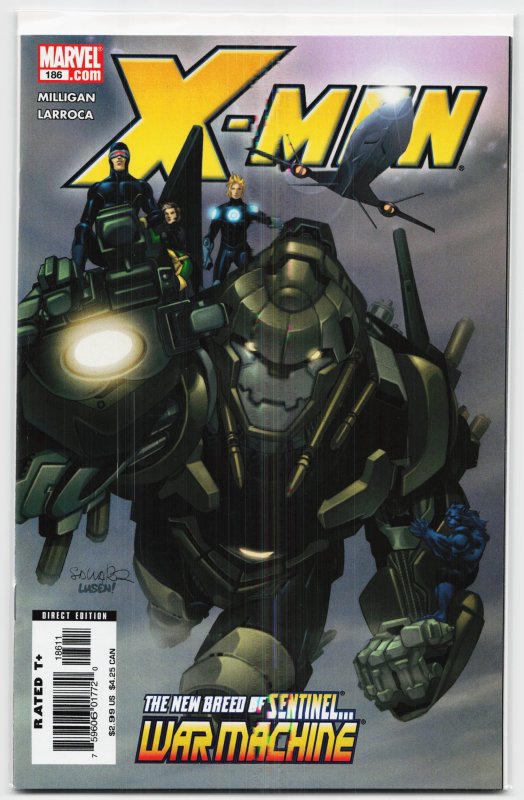 X-Men #186 (Marvel Comics, 2006), raw, ungraded comic book — front cover