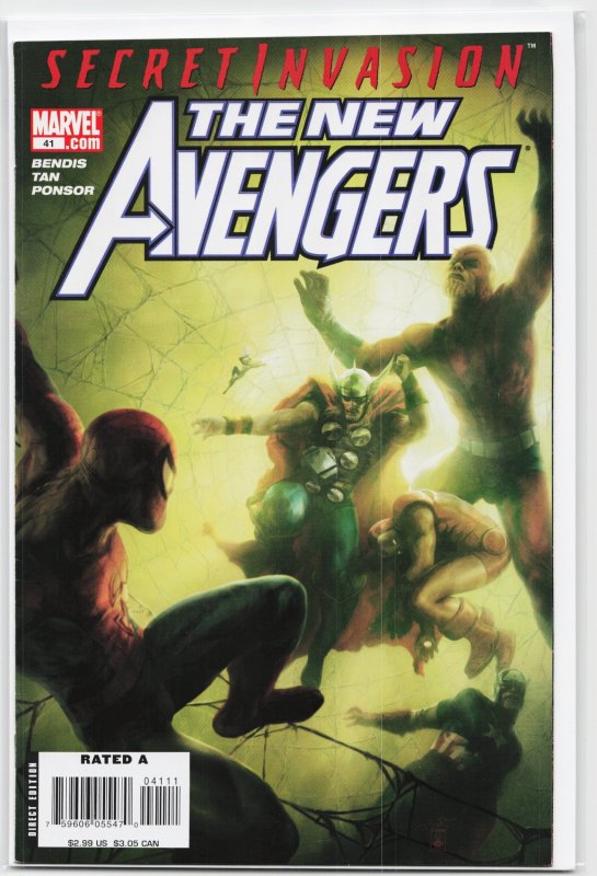 New Avengers #41 (Marvel Comics, 2008), raw, ungraded comic book — front cover