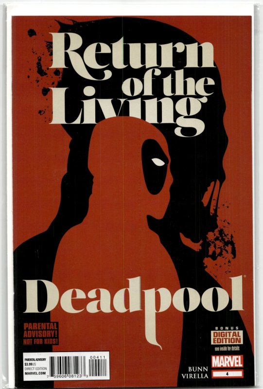 Return of the Living Deadpool #4 (Marvel Comics, 2015), raw, ungraded comic book — front cover