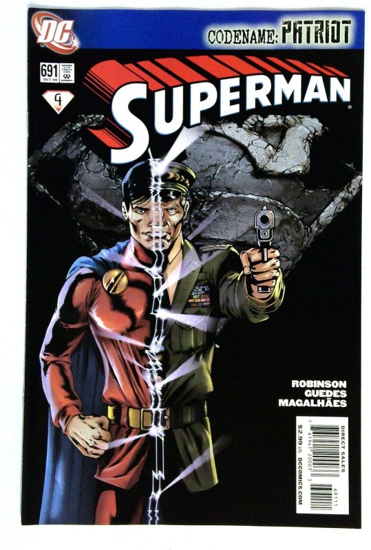Superman #691 (DC Comics, 2009), raw comic book in NM- condition — front cover