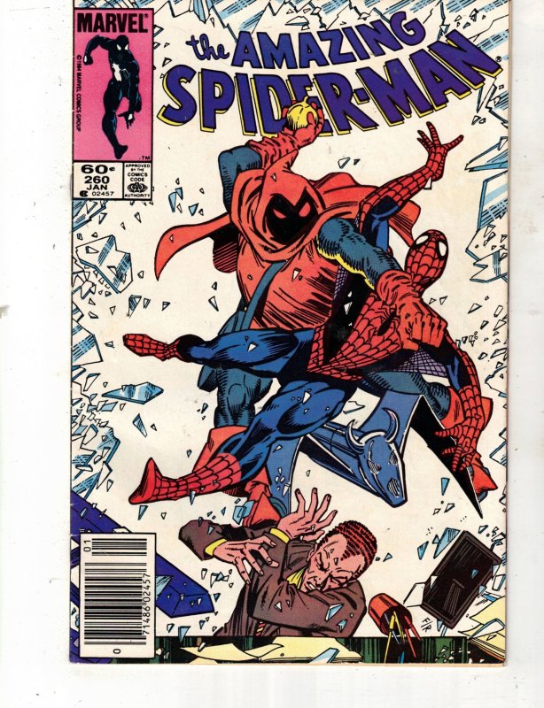 The Amazing Spider-Man #260 (Marvel Comics, 1985), raw comic book in VF/NM condition — front cover