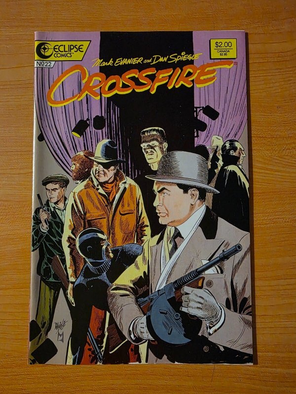 Crossfire #22 (Eclipse Comics, 1987), raw comic book in NM condition — front cover