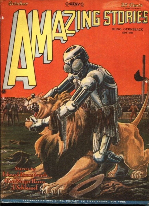 Pulp: Amazing Stories Pulp // Oct 1928 // Famous Frank R. Paul Cover // Rare!, raw, ungraded comic book — front cover