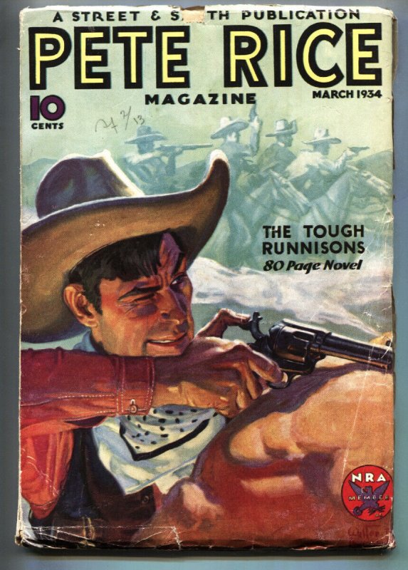 Pete Rice March 1934- Street and Smith Pulp- Walter Baumhofer Cover- VG+ (Street & Smith, 1934), raw comic book in VG+ condition — front cover