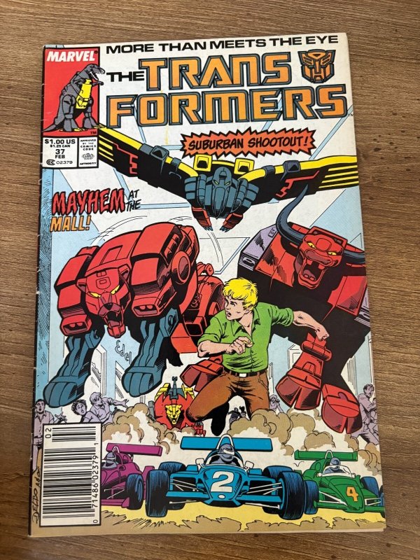 Transformers #37 (Marvel Comics, 2021), raw comic book in FN condition — front cover