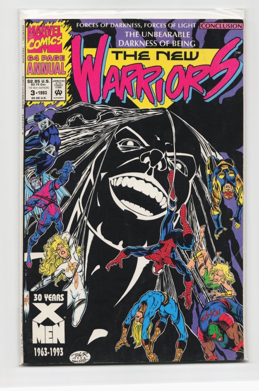The New Warriors Annual #3 (1993), raw, ungraded comic book — front cover