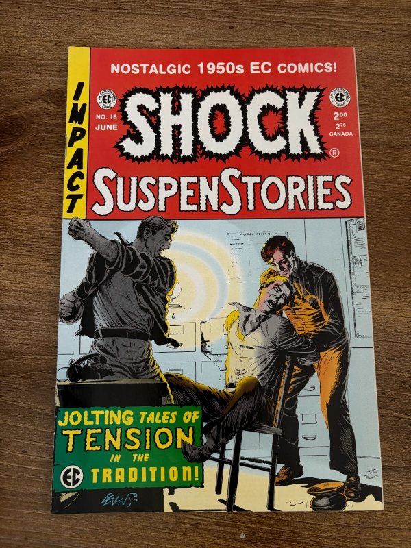 Shock Suspenstories #16 (EC Comics), raw comic book in NM condition — front cover