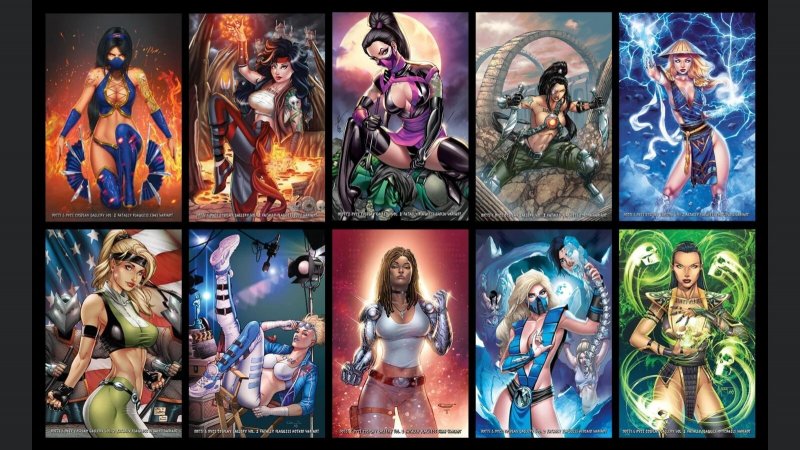Mortal Kombat Fatally Flawless Cosplay Gallery Complete Set of 10 Covers NM., raw comic book in NM condition — front cover