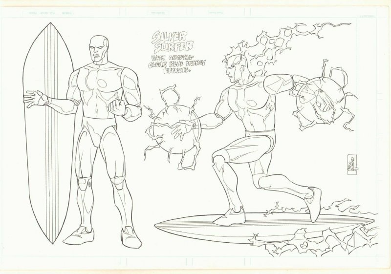Silver Surfer Toy Design Art - 1997 Signed art by Pablo Raimondi (1997), raw, ungraded comic book — front cover