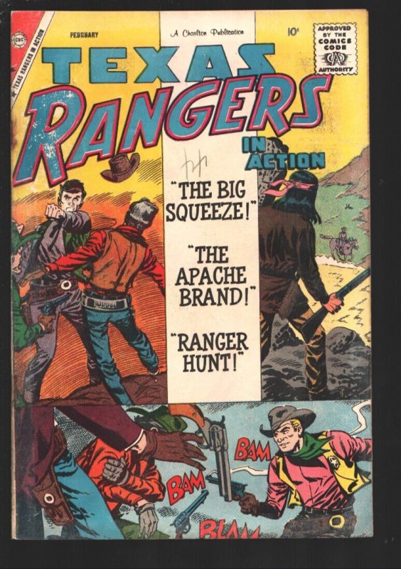 Texas Rangers in Action #20 (Charlton Comics, 1960), raw comic book in FR condition — front cover