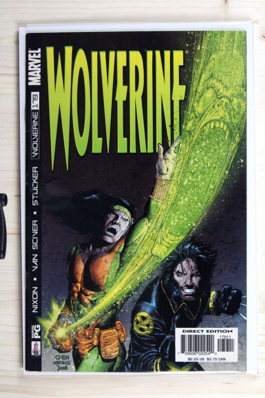 Wolverine #179 (Marvel Comics, 2002), raw comic book in NM- 9.2 condition — front cover