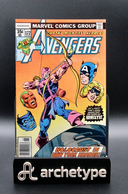 The Avengers #172 (Marvel Comics, 1978), raw, ungraded comic book — front cover