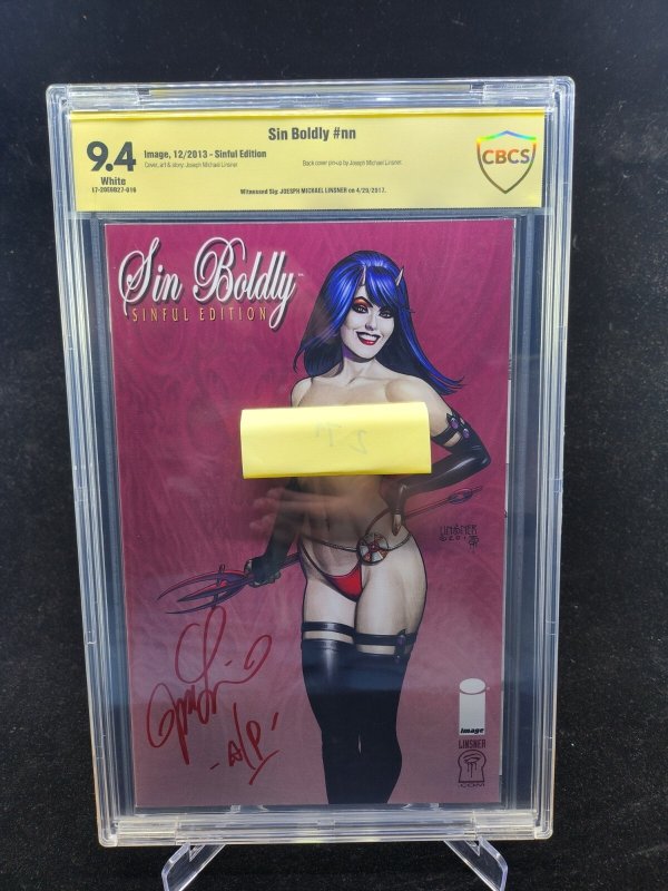 Sin Boldly (2013), CBCS 9.4 graded comic book — front cover in its holder